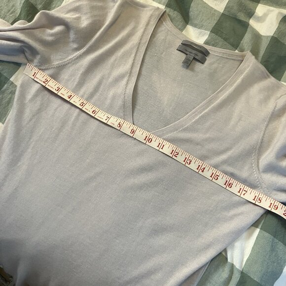 Classiques Entier Cashmere Sweater Top Womens L Knit V-neck Lilac Purple Minimal - Picture 5 of 9